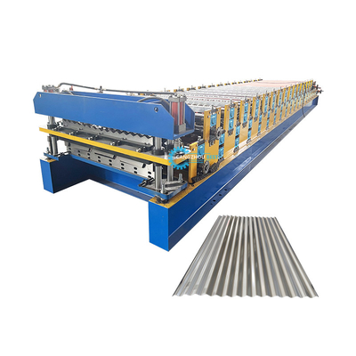 Steel Tile Delta PLC Control Máy tạo cuộn hai lớp cho độ dày vật liệu 0,25-0,6mm