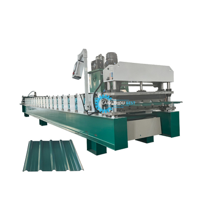 PPGI GI Color Steel Profile Roofing Sheet / Panel Roll Forming Machine Máy hình thành