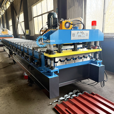 0.3-0.8mm Ibr Metal Roof Roll Forming Machine được điều khiển bởi hệ thống điều khiển PLC