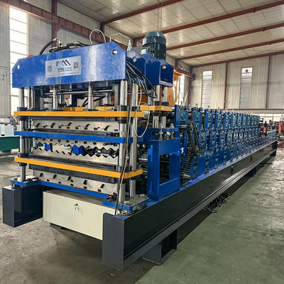 Delta Inverter Ba lớp mái nhà thép Profile Roll Forming Machine cho độ dày vật liệu 0,25-0,6mm