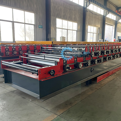 0.25-0.6mm Độ dày vật liệu 5,5 × 1,4 × 1,5m Máy tạo lớp kép 8-12m / phút Tốc độ tạo