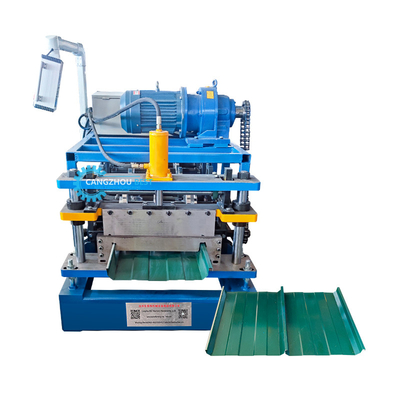 Hydraulic Cut Off Galvanized Steel Profile Portable Kr18 Standing Seam Roof Roll Forming Machine Máy hình thành mái nhà
