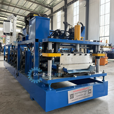 Customzied Portable Kr18 Standing Seam Roof Sheet Roll Forming Machine With Auto Seamer Máy hình thành tấm mái nhà bằng dây dán tự động