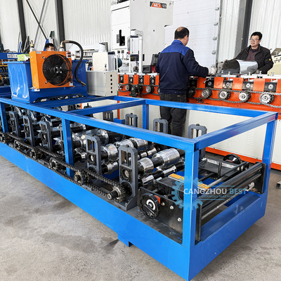 Customzied Portable Kr18 Standing Seam Roof Sheet Roll Forming Machine With Auto Seamer Máy hình thành tấm mái nhà bằng dây dán tự động