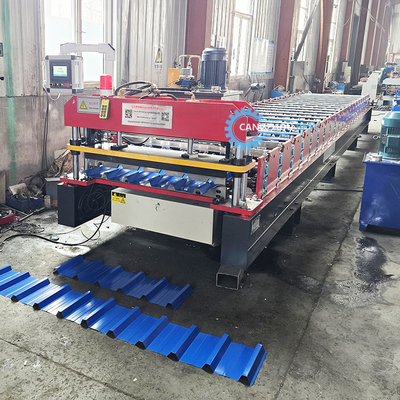 Tự động cắt loại thủy lực màu thép IBR mái nhà tấm cuộn hình máy