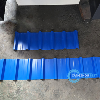 Tự động cắt loại thủy lực màu thép IBR mái nhà tấm cuộn hình máy
