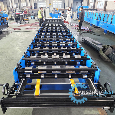 Color Steel High Rib Steel Profile IBR Trapezoidal Roof Sheet Roll Forming Machine Máy hình thành tấm mái
