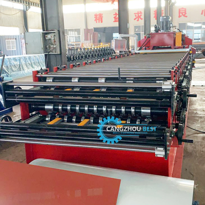 Euro Tile Roofing Sheet Roll Forming Machine 0.4-0.6mm Steel
