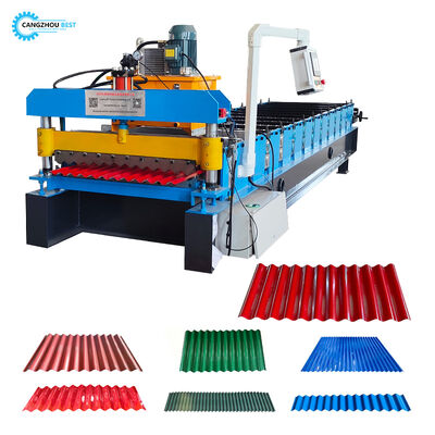 Manufacture Galvanized Steel Corruagted Roofing Sheet Roll Forming Machine 