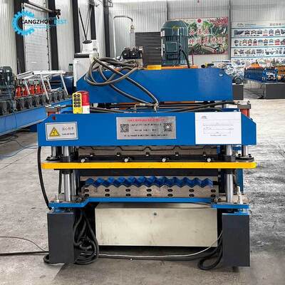 Máy tạo hình cuộn hai lớp cho tấm hình thang và tôn