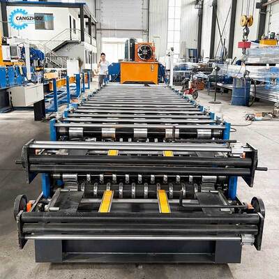 Máy tạo hình cuộn hai lớp cho tấm hình thang và tôn
