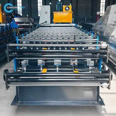 Máy tạo hình cuộn hai lớp cho tấm mái và tường Máy tạo hình thép màu hai lớp đa chức năng