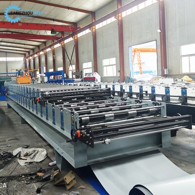 Peru Popular Color Steel Double Layer Tr4&988 Profile Making Roll Forming Machine Máy tạo cuộn