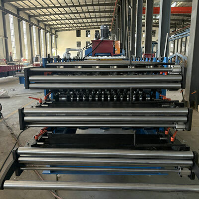 Máy tạo hình cuộn tấm lợp ba lớp phổ biến ở Châu Phi bằng thép mạ kẽm
