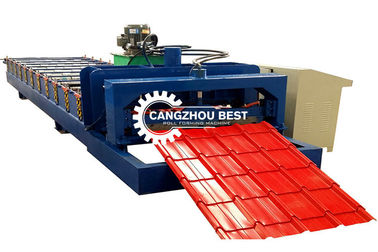 Điện thủy lực 5.5kw PLC Control Box Step Roof Tile&amp;Glazed Tile Forming Machine