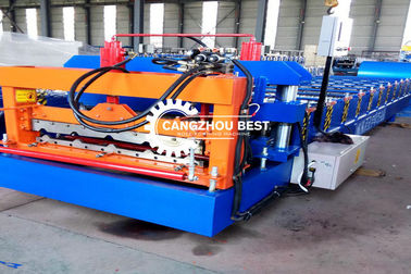 Điện thủy lực 5.5kw PLC Control Box Step Roof Tile&amp;Glazed Tile Forming Machine