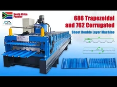 Máy in tấm mái mái hai lớp có thể tùy chỉnh với Delta PLC và cuộn thép 45 cấp cao